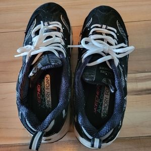 Well worn used woman shoes